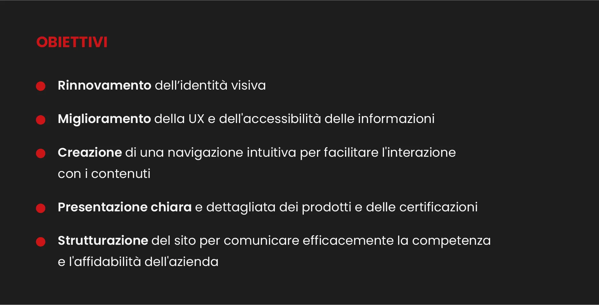 Obiettivi nella realizzazione del nuovo sito internet di DUE DI Elettrotecnica