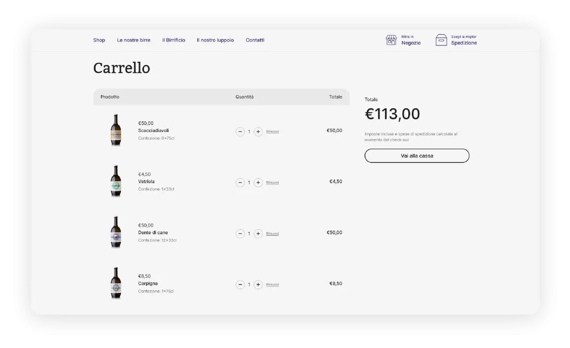 Nuovo sito ECOMMERCE birra BAAM by IDlab